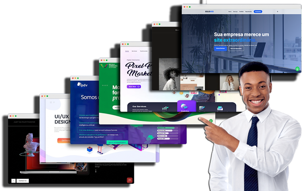 Demonstração de Portfólio Solis Web